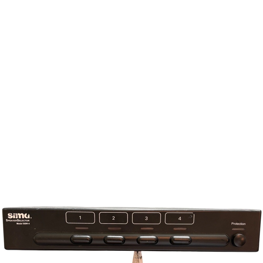Sima SSW-4 Speaker Selector 4-Way Audio Switcher Box 100W Per Channel Black